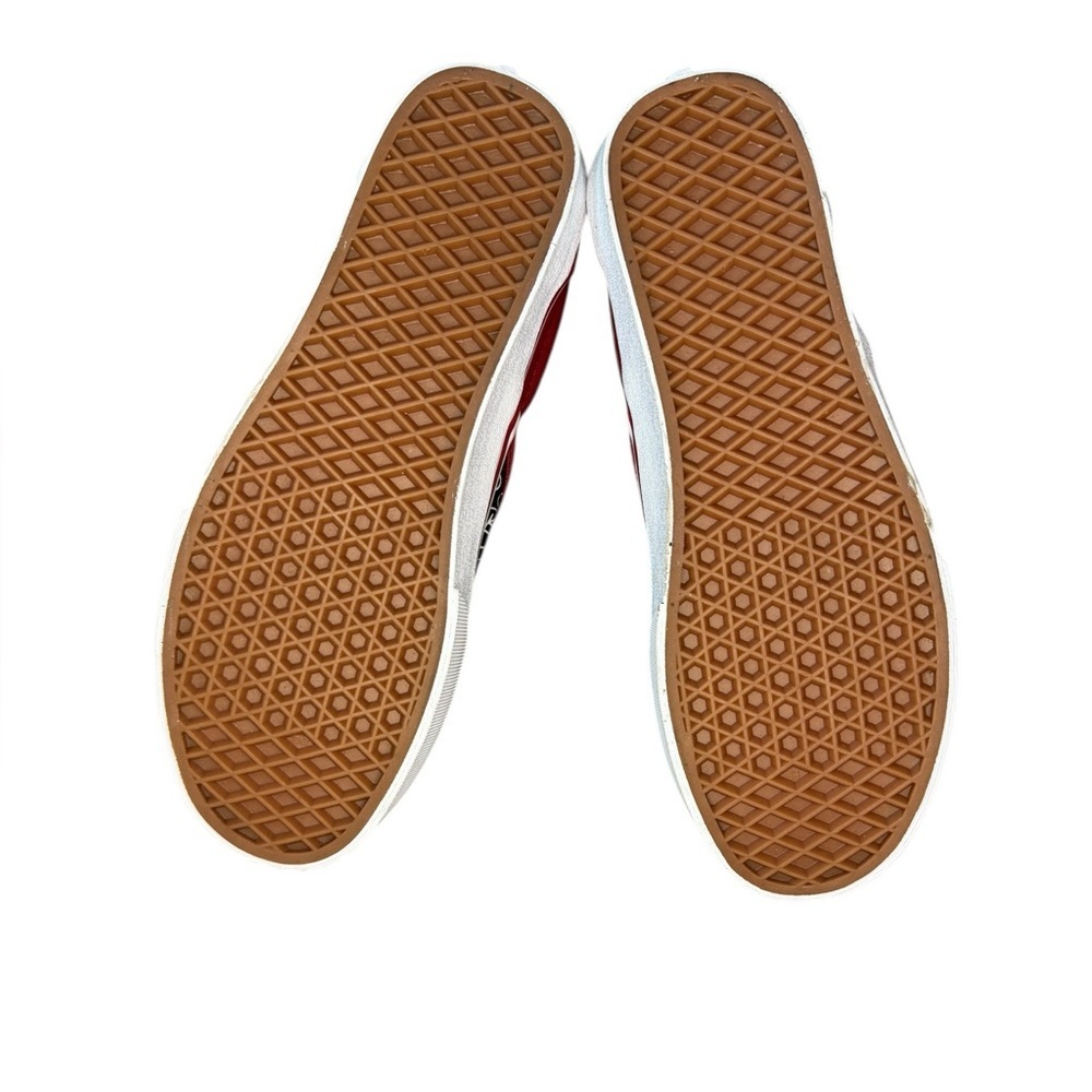 Vans Red and Black B Slip Ons - Picture 5 of 9